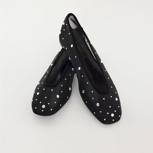 NWT Good American Diamond Mesh Ballet Flat, Size 7.5